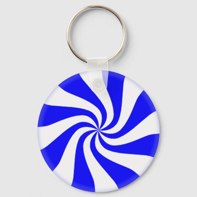 Blue Peppermint Candy Keychains Nyckelring (Framsida)