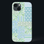 Blue Periwinkle Flowers Vintage Faux Patchwork<br><div class="desc">En chic Fodral-kompis Fodral som skyddar din Samsung Galaxy Note 4-smartphone, med ett land-stil Faux-lappverk av olika söt Periwinkle-blommigtar och som samordnar Polka Dot, Stripe och Play mönster i Blek Blue, Grönt and White. En del av uppsamlingen "Periwinkle Patch" i Posh och Painterly kan lätt justeras för att passa alla...</div>