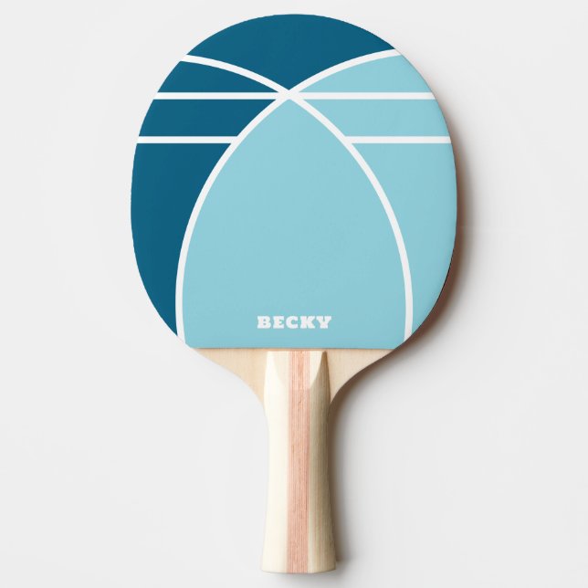 Blue Personalized Ping Pong Paddle with Name Pingisracket (Framsidan)