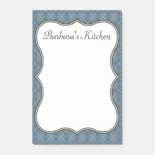 Blue Personlig Kitchen Anteckningsblock Gift Post-it Block