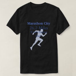 Blue Personlig Marathon Springer T-Shirt