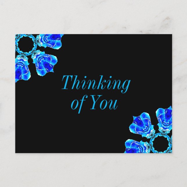 Blue Petals Vykort (Framsida)