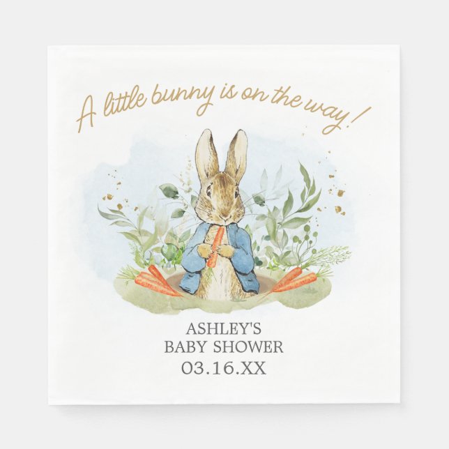 Blue Peter Rabbit Baby Shower Pappersservett (Framsidan)