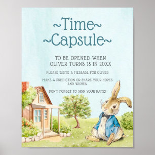 Blue Peter Rabbit First Birthday Time Capsule Poster