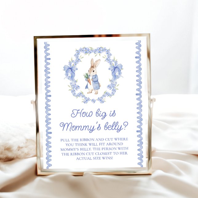 Blue Peter Rabbit Hur stor är Mamma Belly Poster (Skapare uppladdad)