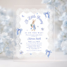 Blue Peter Rabbit Lace Baby Shower