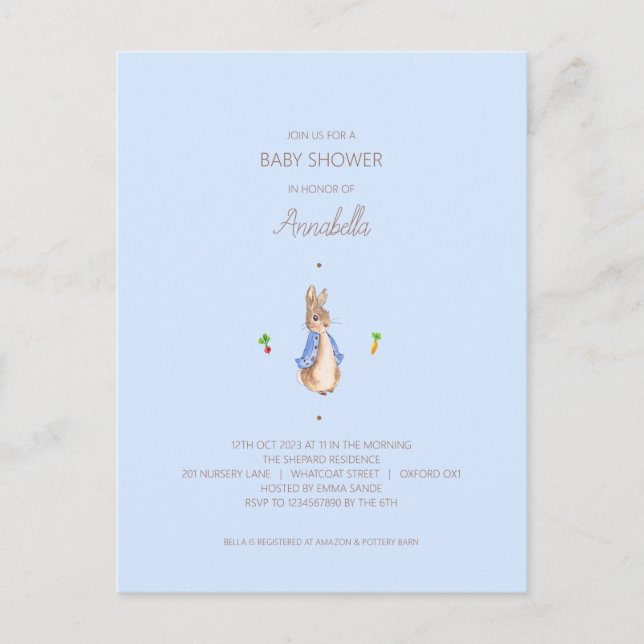 Blue Peter Rabbit Vykort (Framsida)