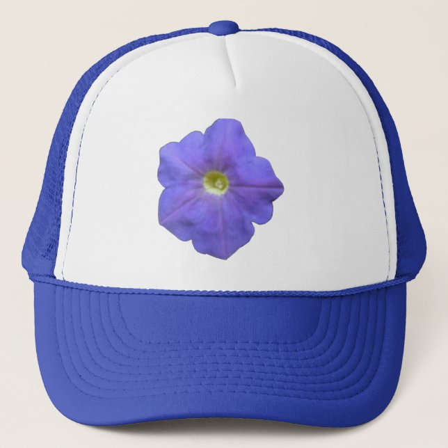 Blue Petunia Hat Truckerkeps (Framsida)