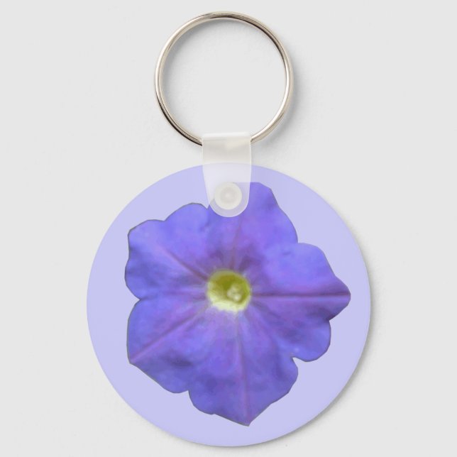 Blue Petunia Keychain Nyckelring (Framsida)