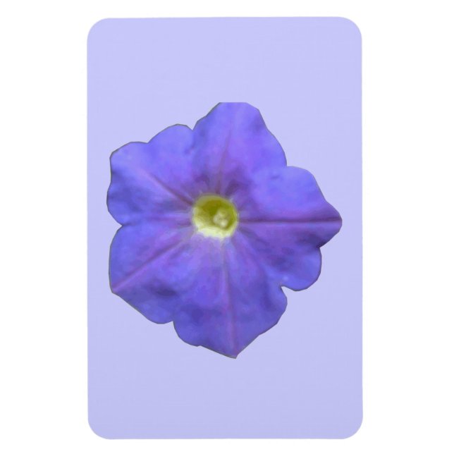 Blue Petunia Premium Magnet (Vertikal)