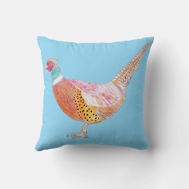Blue Pheasant Kudde (Baksida)
