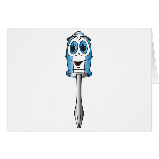Blue Phillips Screwdriver Hälsningskort (Framsidan Horizontal)