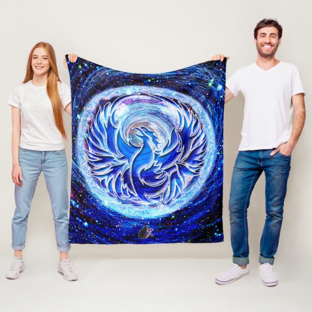 Blue Phoenix Fleece Blanket (På plats)