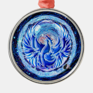 Blue Phoenix Julgransprydnad Metall
