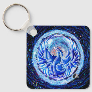 Blue Phoenix Nyckelring