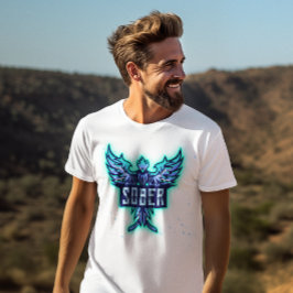 Blue Phoenix of Sobriety T Shirt