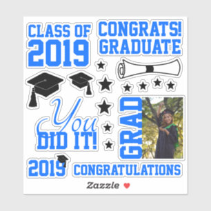 Blue Photo Studenten Klistermärken