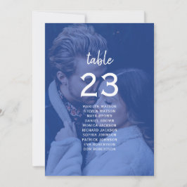 Blue Photo Wedding Seating Chart