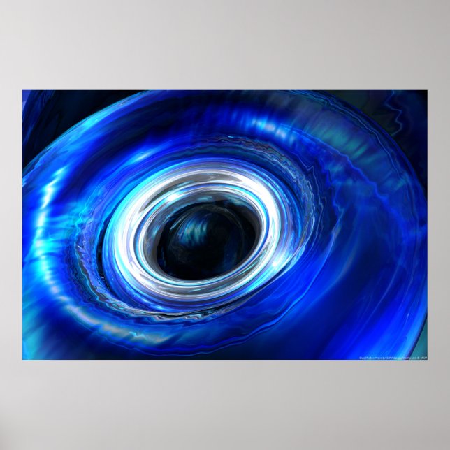 Blue Photon Wave Poster (Framsidan)