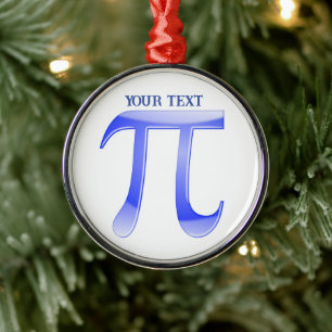 Blue Pi Symbol-jul Julgransprydnad Metall