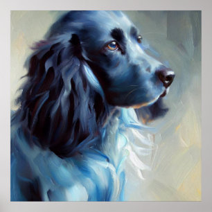 Blue Picardy Spain Hund Poster