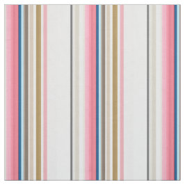 Blue, pink, almond and coffee stripes tyg