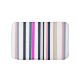 Blue Pink and Sand Stripes Badrumsmatta