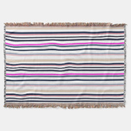 Blue Pink and Sand Stripes Filt
