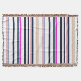 Blue Pink and Sand Stripes Filt