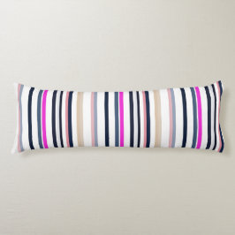 Blue Pink and Sand Stripes Kroppskudde