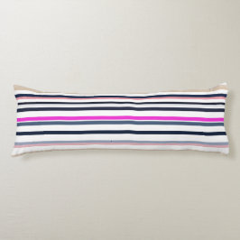 Blue Pink and Sand Stripes Kroppskudde