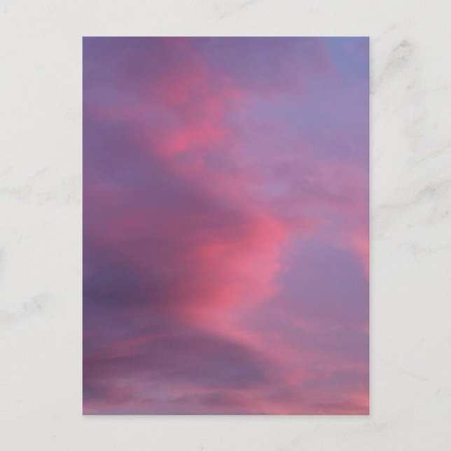 Blue Pink Clouds Vykort (Framsida)