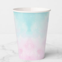 Blue Pink Ombre Gender Neutral Reveal Baby Shower
