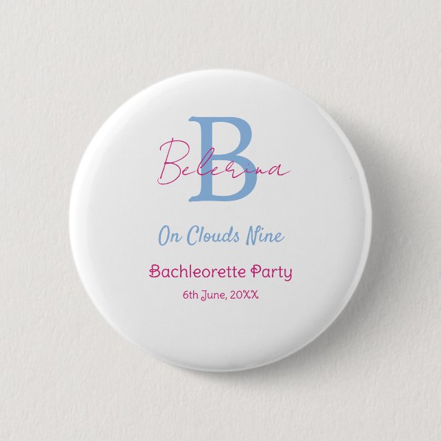 blue pink on clouds nine monogram bachelorette par knapp (Framsida)