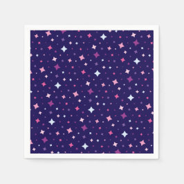 Blue Pink Purple Stars Cosmic Space. Pappersservett