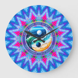 Blue Pink Rise Energy Journey Change Affirmation Stor Klocka