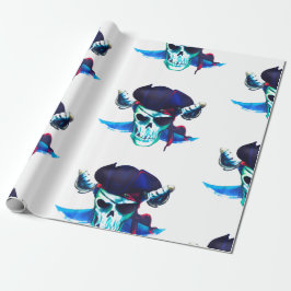 Blue Pirat Skull Presentpapper