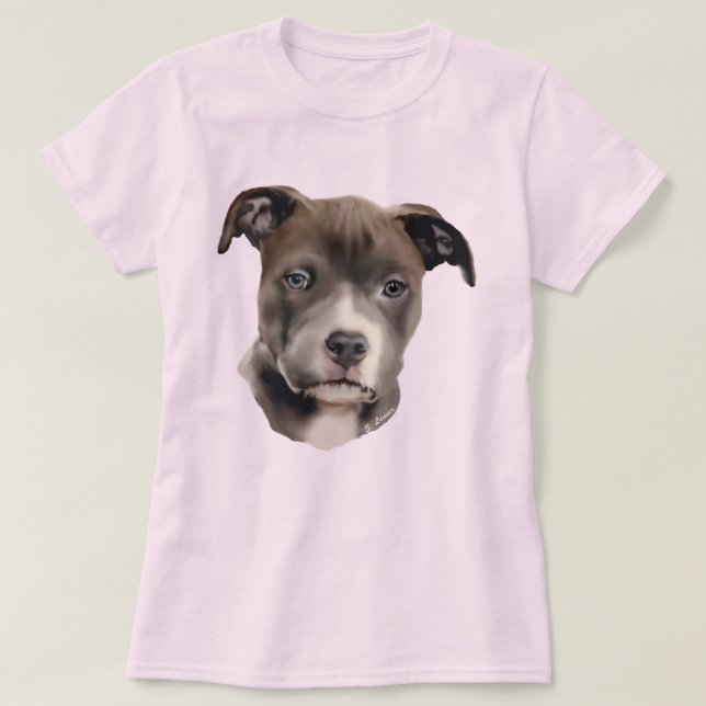 Blue Pitbull Hund Tröja (Design framsida)