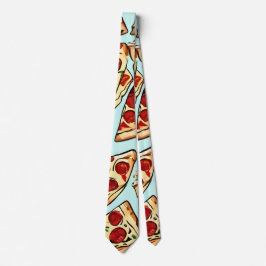 Blue Pizza Slice Neck Tie Slips