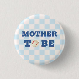 Blue Plaid Baseball Mother To Be Baby Shower  Knapp