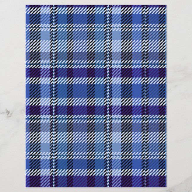 Blue Plaid Bulk Scrapbook Paper Pages Reklamblad (Framsidan)