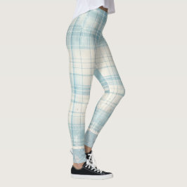 Blue Plaid Leggings