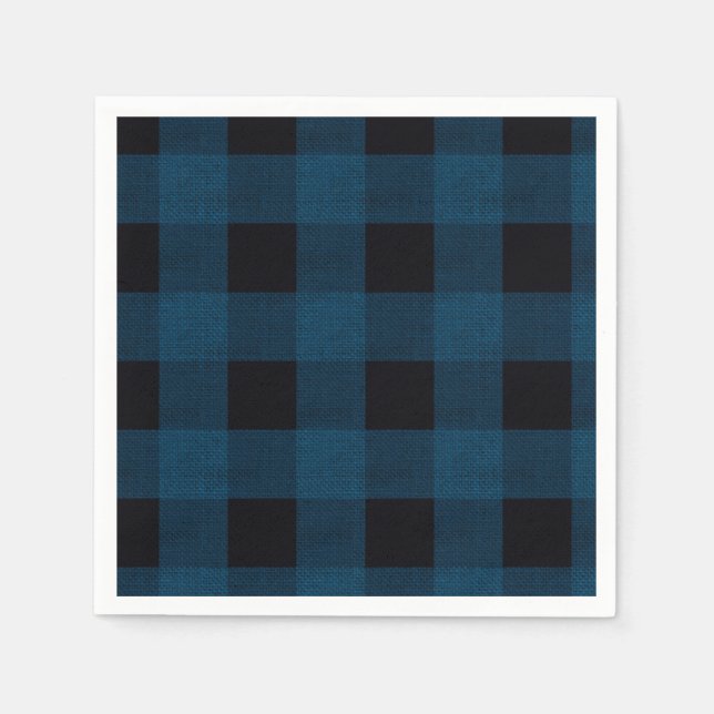 Blue Plaid Pappersservett (Framsidan)