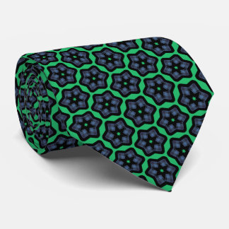 Blue Plaid Stars on Green Neck Tie Slips