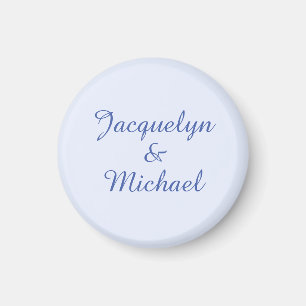Blue Plain Elegant Modern Calligraphy Namn Magnet