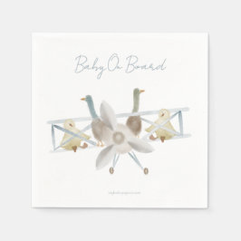 Blue Plane Baby Shower Napkins Pappersservett