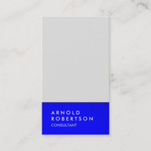 Blue Platinum Grått Trendig Modern minimalistisk e Visitkort