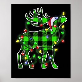 Blue Play Buffalo Hjort jul Pajamas Julafton Poster