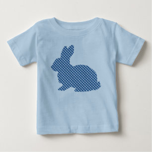 Blue Play Bunny Baby T Shirt