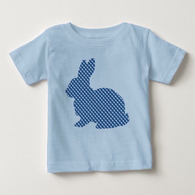 Blue Play Bunny Baby T Shirt (Framsida)